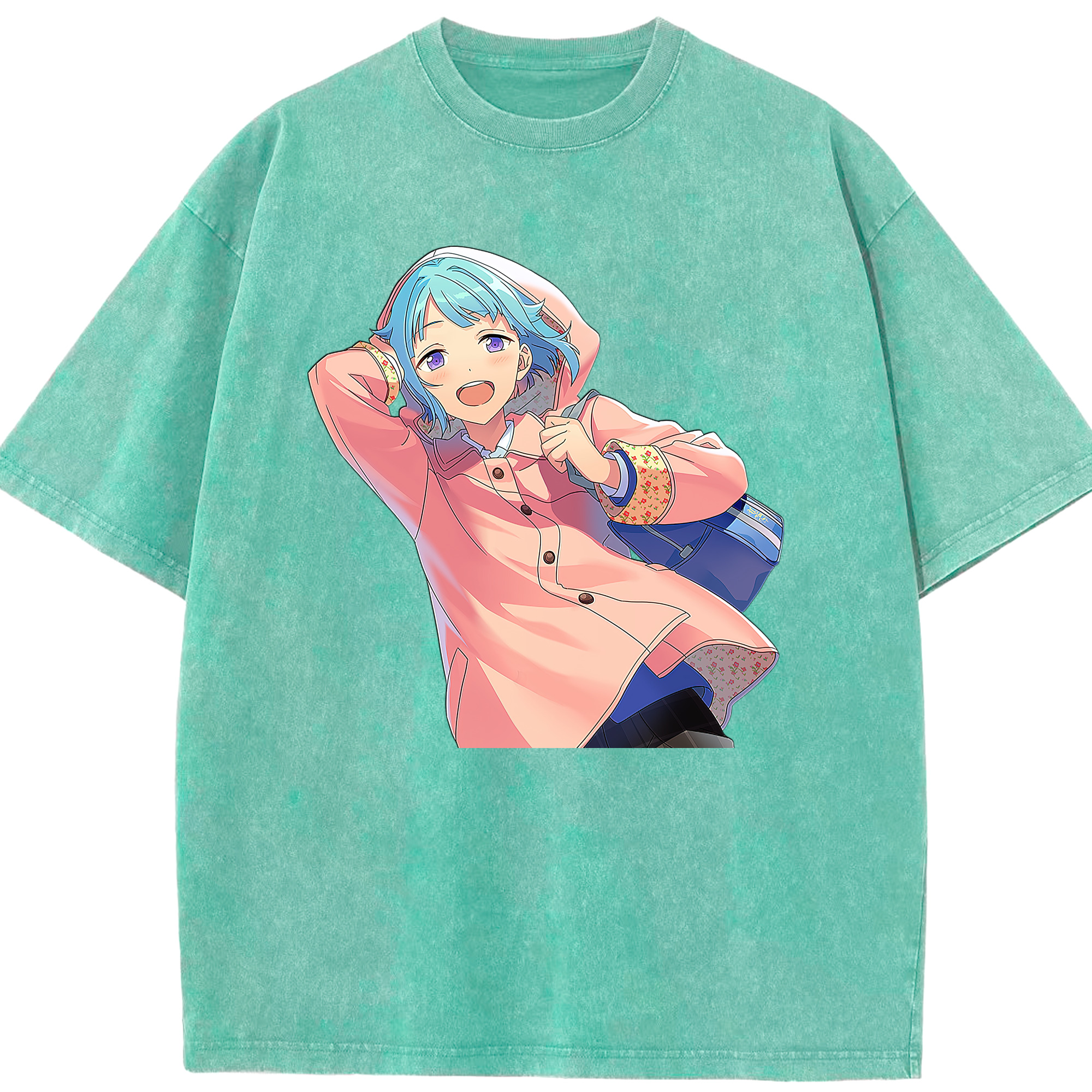 （画像用） あんさんぶるスターズ! Ensemble Stars 綿100% ヴィンテージ風 半袖Tシャツ（フロントプリント）